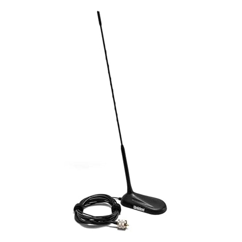 Uniden Magnetic Mount 18-inch CB Radio Antenna, Pre-Tuned, Low Profile Aerodynamic Design with Heavy Duty Magnet, for use on Cars, Trucks, SUV’s, Vans, RV's, and ATV’s, Model: BCATPL259-19