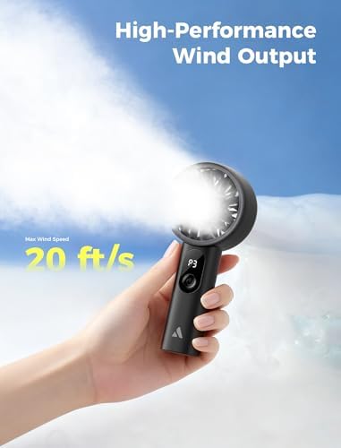 Aecooly Mighty Portable Fan, Powerful Handheld Fan, USB Rechargeable