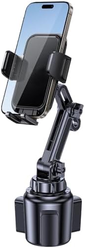 Cup Holder Phone Holder, [Easy Install] Adjustable Long Neck Cup Phone Holder for Car, [Sturdy & Durable] Universal Car Phone Holder for iPhone, Samsung, Google and All 4"-7" Smartphones