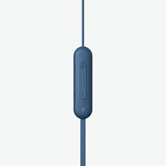 Sony WI-C100 Wireless in-Ear Bluetooth Headphones with Built-in Mic, White | Up to 25 Hrs of Battery, Clear Hands-Free Calling, Easy Button Operation, Flexible Neckband, IPX4 Water Resistant