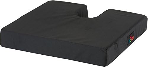 NOVA U-Cut Coccyx Wheelchair Cushion 18" x 16" – Orthopedic Foam Seat Pad for Tailbone Pressure Relief & Spine Support – Secure Non-Slip Bottom with Velcro Straps – Removable Washable Cover