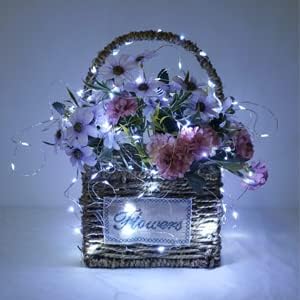 15 Pack 30 LED Micro Starry String Lights Battery Operated(Included),Fairy Waterproof Silver Wire Lights,for DIY Party Garden Wedding Table Indoor&Outdoor Decorations