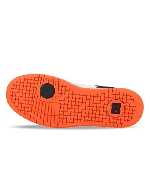 DC Men's Manteca 4 Skate Shoe, Black/White/Orange, 11