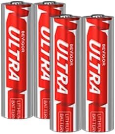BEVIGOR AA Lithium Batteries 4 Pack Ultra, 3500mAh 1.5V Double A Lithium Battery