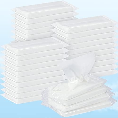 Crtiin 50 Pack Car Tissue Refills 3 Ply Auto Visor Facial Napkin Refills