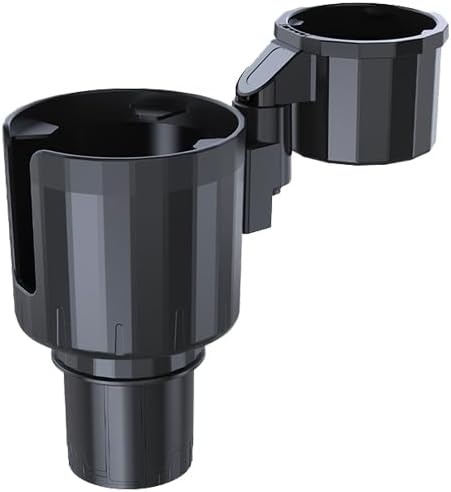 Upgrade Dual Cup Holder Expander, 2-in-1 Car Cup Holder Fit for Yeti, Hydroflask, Large Water Mug Coffee Bottles 10-46 OZ, Cup Holder Insert with Expandable Base for Cars SUVs Truck