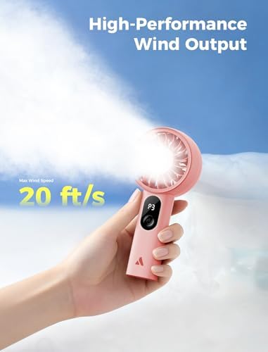 Aecooly Mighty Portable Fan, Powerful Handheld Fan, USB Rechargeable
