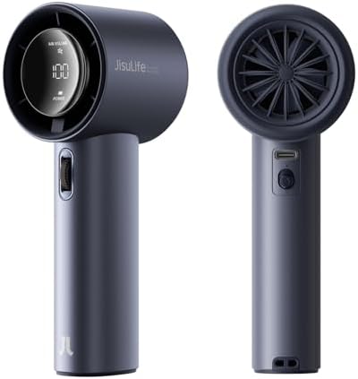 JISULIFE Handheld Fan Pro1S - Next-Gen Airflow: Up to 12H Runtime