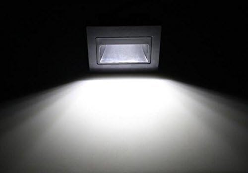 6-Pack LED Corner Wall Lamp 85-265V Embedded LED Stairs Step Night Light LED Stair Wall Lighting for Hallway, Stairs, Closet, Bedroom and More