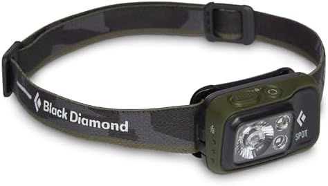 BLACK DIAMOND Spot 400 Headlamp, AAA Powered, Dimmable, Bright, Dark Olive