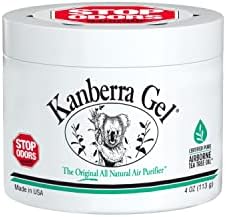 Kanberra Gel 4oz - All-Natural Odor Eliminator & Air Freshener for Home, Car, RV, Boat, Gym Bag | Eco-Friendly, Long-Lasting Tea Tree Oil Formula, Safe for Pets and Family.