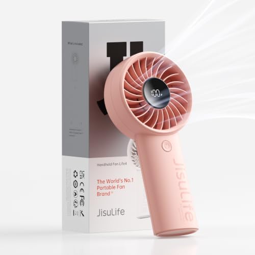 JISULIFE Handheld Portable Fan, 3600mAh Stronger and Longer-Lasting Battery