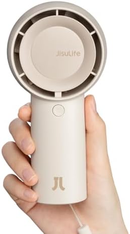 JISULIFE Portable Handheld Turbo Pocket Fan Rechargeable 4000mAh 5-Speed