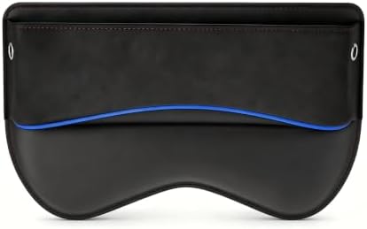 Car Seat Gap Filler, Suede Leather Organizer for Phone & Card & Key, Scratch-resistant Soft Center Console Storage Box, Universal Interior Accessory for Cars SUVs Trucks (Black)