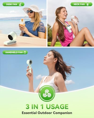 PlayHot Portable Handheld Turbo Fan, Travel Essentials, Gifts for Women/Men