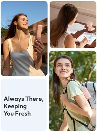 Aecooly Slim Portable Fan 2 Pack, Thin Handheld Fan, USB Rechargeable