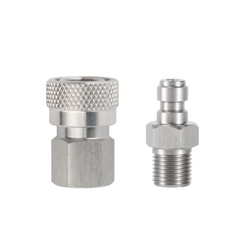 Forster Quick-Disconnect Set - 1/8 BSPP Fill Nipple & 8MM Adapter for PCP Paintball Air Charging Tools