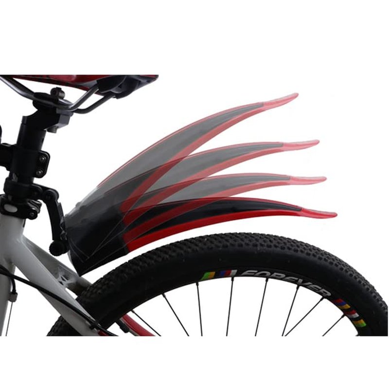 WIROJ Adjustable Road Mountain Bike Bicycle Cycling Tire Front and Rear Mud Guards Mudguard Fenders Set (Black)