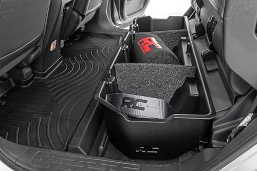 Rough Country Under Seat Storage for Honda Ridgeline (2006-2025) Crew Cab - Durable, Anti-Skid Thermoplastic Underseat Organizer