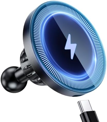Magnetic Wireless Charging Phone Holder with 1” Ball for MagSafe