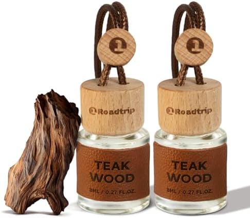 Hanging Car Air Freshener 2 Pack 8ML - Light Sandalwood Fragrance - Car Diffuser - Helps Reduce Odors - Car Interior Accessory