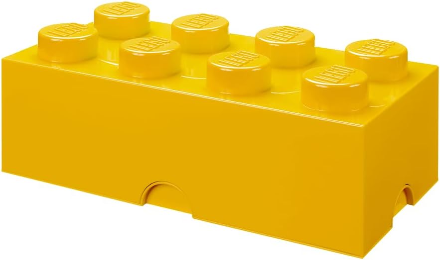 Room Copenhagen, LEGO Brick Box Stackable Storage Containers - Organizational Building Blockss - 19.69 x 9.84 x 7.09 Inches - Brick 8, Bright Red