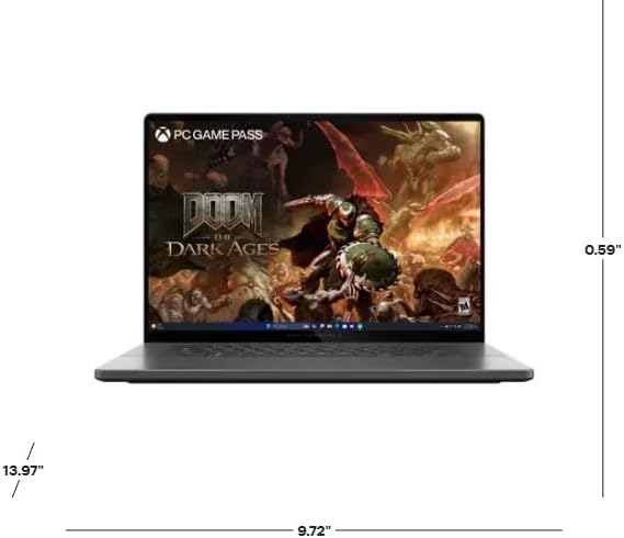 ASUS ROG Zephyrus G16 16" 2.5K OLED 240Hz Gaming Laptop, Intel Core Ultra 9 285H, RTX5070, 16GB LPDDR5X 2TB SSD, Wi-Fi7, Backlit KB, Win11, Thunderbolt4, Eclipse Gray, w/USB Hub, W/GaLiMu