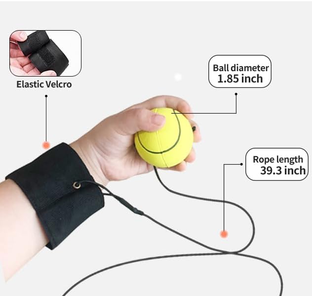 ZUYEE Wrist Return Ball Set - 1.85 Inch Rubber Rebound Balls for Sports | Perfect Gift for Kids