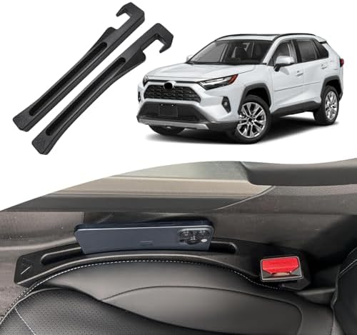 Toyota RAV4 2019-2026 Seat Gap Filler, Car Seat Gap Filler Organizer Stop Things from Dropping Customized Interior Accessories for Toyota Black, 2 Pack