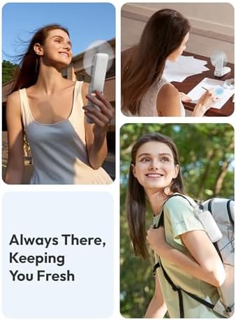 Aecooly Slim Portable Fan 2 Pack, Thin Handheld Fan, USB Rechargeable