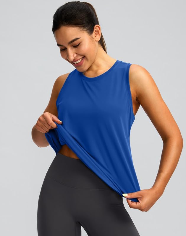 Skiennix Women's Racerback Athletic Tank Top - Sleeveless Loose Fit for Yoga & Gym | Comfortable Workout Shirt