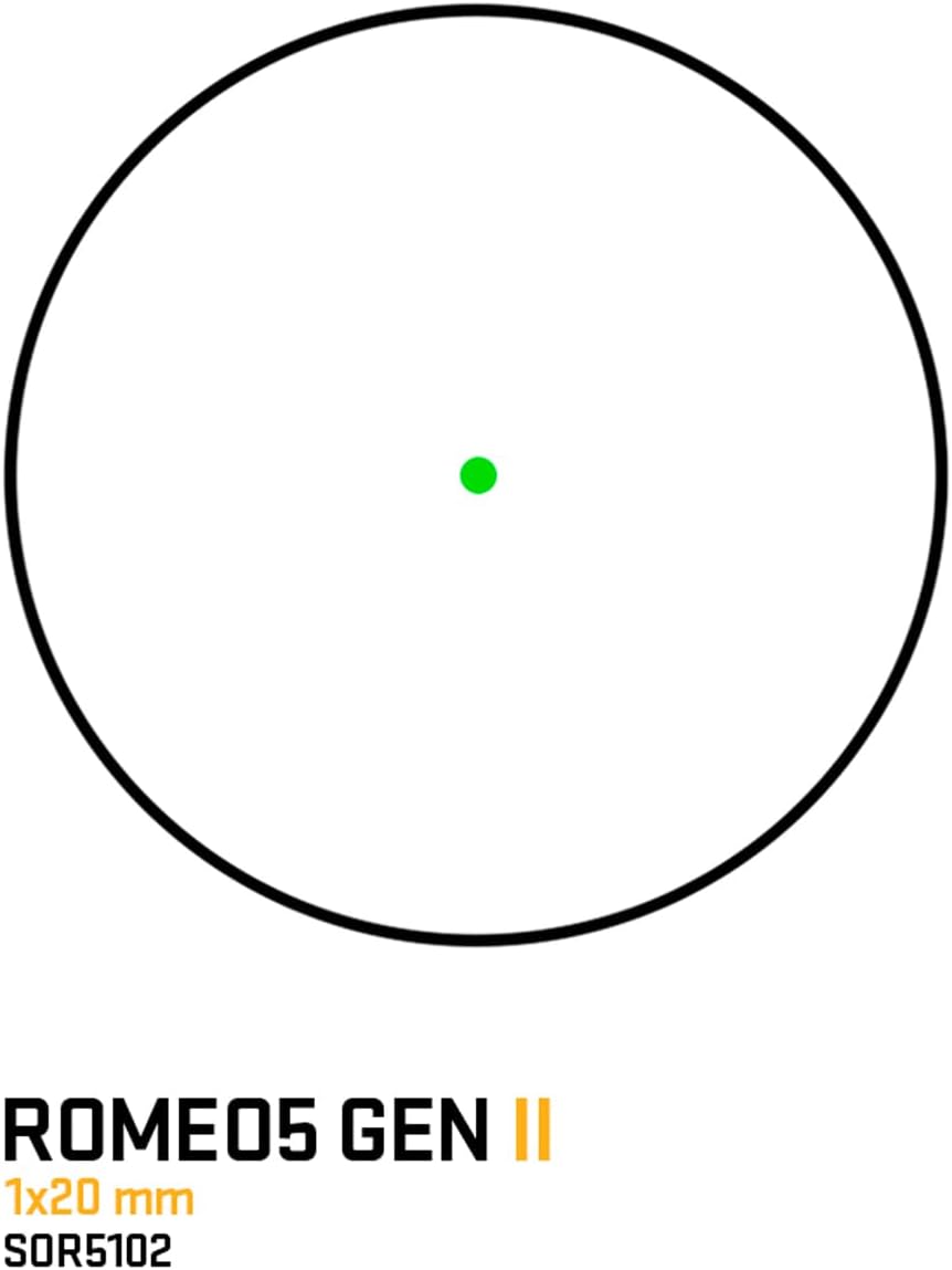 SIG SAUER Romeo5 Gen II 1x20mm Compact Dot Sight - Durable, Waterproof, 12 Illumination Settings