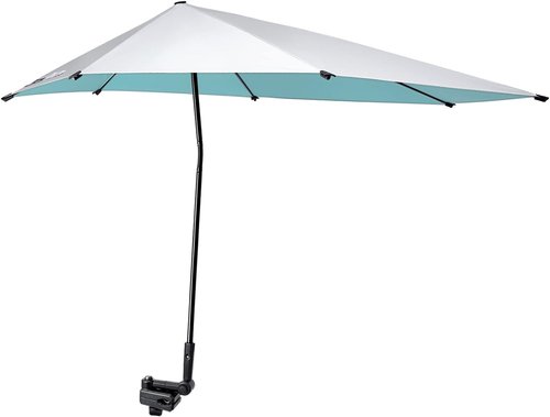 G4Free Adjustable Beach Umbrella - UPF 50+ Protection | XL Size with Universal Clamp for Chairs & Strollers