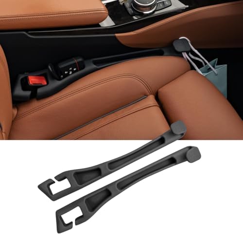 3‑in‑1 Car Seat Gap Filler and Side Gap Plug (Set of 2) – Storage Slot & Holder for Phone, Keys and Essentials – Fills Gap Between Seats – Universal Fit for Cars, SUVs and Trucks