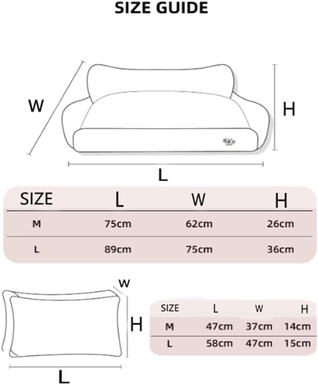 Lazy Holiday Plush Cozy Dog & Cat Sofa Bed, Teddy Velvet Dog Bed, Trendy Striped Faux Lambswool Double Layer Dog & Cat Sofa Bed Dogs Sleeping Mat for Medium Small Dogs & Cats (A-1,M)
