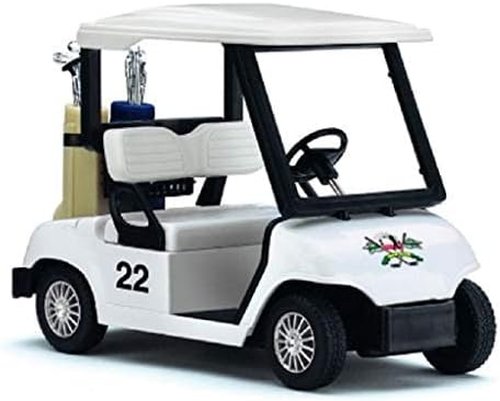 KiNSFUN Golf Cart Die Cast Metal Model - 4½" Pullback Action Toy for Kids and Collectors