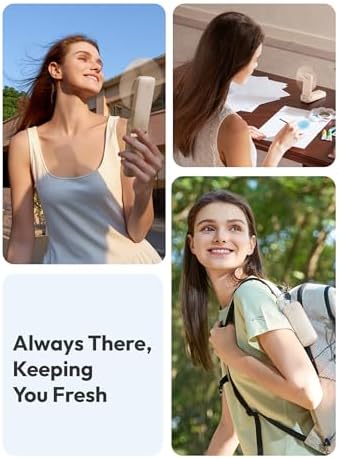 Aecooly Slim Portable Fan 2 Pack, Thin Handheld Fan, USB Rechargeable