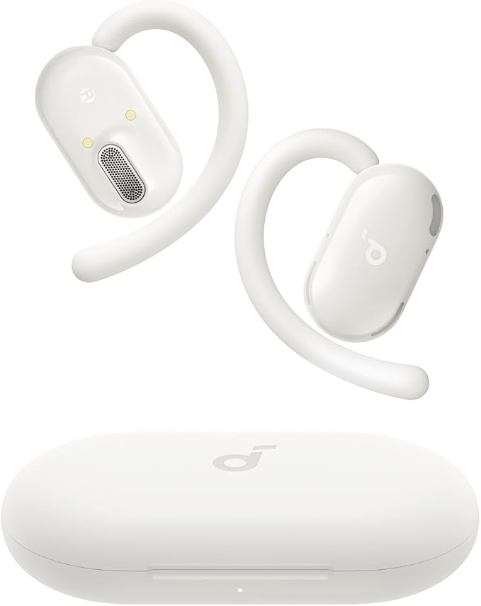 Soundcore V20i by Anker Open Ear Earbuds, Open Ear Headphones True Wireless | Adjustable Hooks, Ultra-Comfort, Snug Fit, Power Sound, Clear Calls, IP55, 36H Playtime, Bluetooth 5.4, Multipoint Connection