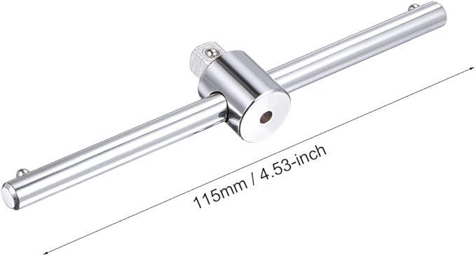 uxcell 1/4-Inch Drive Drive Sliding T-Handle Socket Wrench Chrome Finish Cr-V Steel 2 Pcs