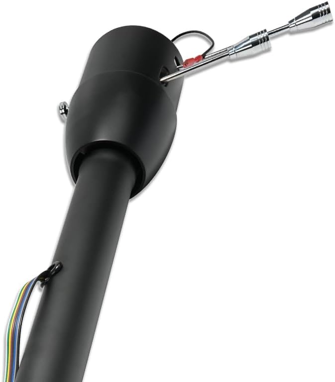 30" Black Manual Steering Column & Adapter Fits GM 1969-1994