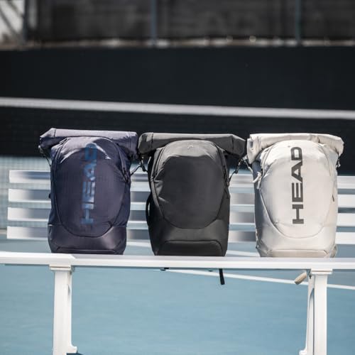 HEAD Pro X Racqpack Tennis Backpack - Holds 3 Racquets, CCT+ Climate Control Compartment, Laptop Sleeve, Rolltop Design, Recycled PET Sustainable Sports & Travel Bag