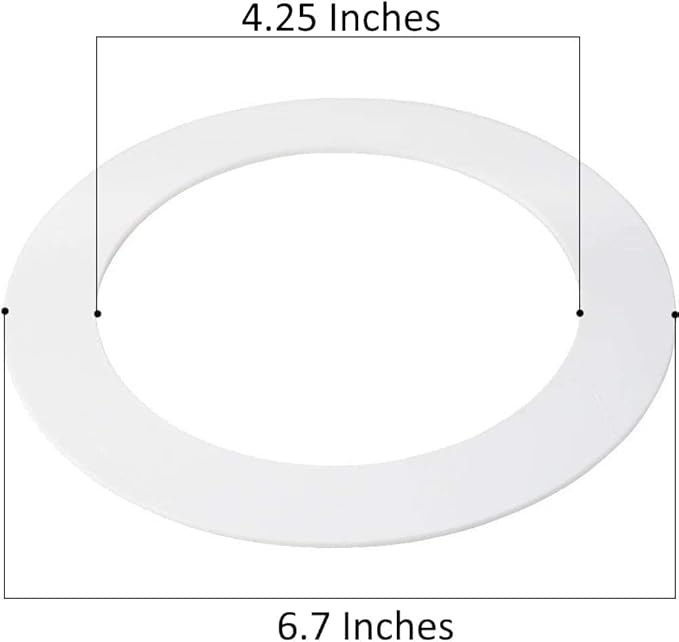 8 Pack Matte White Goof Trim Ring