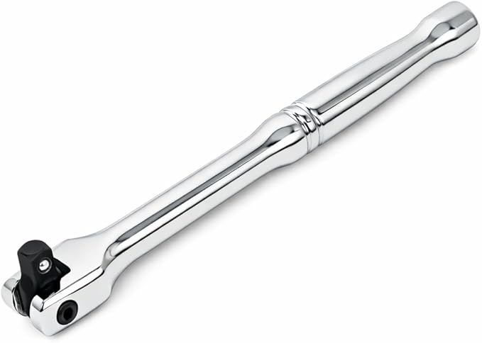 Powerbuilt Flex Head 1/4 Inch Drive Breaker Bar Extension, Rotating 180 Degree, Tight Spaces, Optimized Leverage and Torque - 940504
