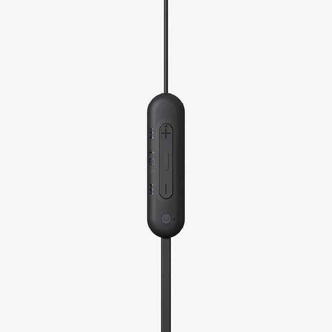 Sony WI-C100 Wireless in-Ear Bluetooth Headphones with Built-in Microphone,Black,(Pack of 2)