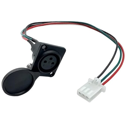 GYL XLR Charging Port Cable Replacement for E-Bike, E-Scooter, Mobility, Wheelchair - Drive Medical Female Jack Connector Adapter Currie BA-071-7 Cable with Waterproof Cover 3 Wire 3-Pin