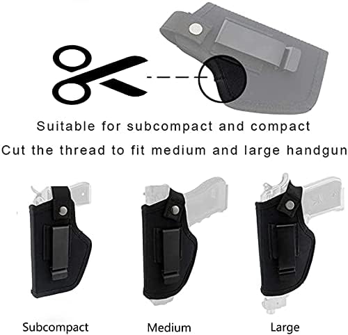 Universal Gun Holster - IWB/OWB Waist Belt Pistol Holster for Glock 380 & 9mm - Right/Left Hand Draw