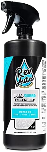 Rev Auto Wrap Guard - Cleans, Hydrates & Protects Car Vinyl | Vinyl Wrap Cleaner for Cars | Made for Gloss, Satin, Matte, Chrome, Printed & More - (32 Fl Oz)