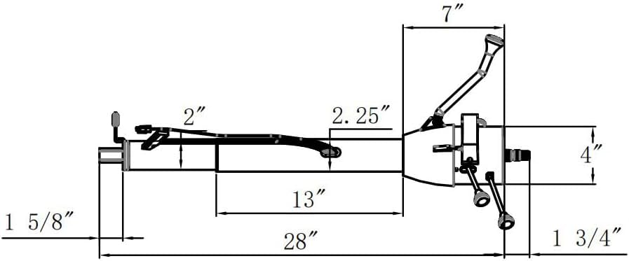 X-AVION GM Polished Stainless Steel 28'' Collapsible Tilt at Automatic Style 5 Position Steering Column, Universal for GM Cars