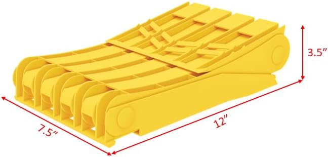 Plastic Wheel Chock ORIGAMY, Foldable,Heavy Duty,Space Saving,Yellow (Heavy Duty)