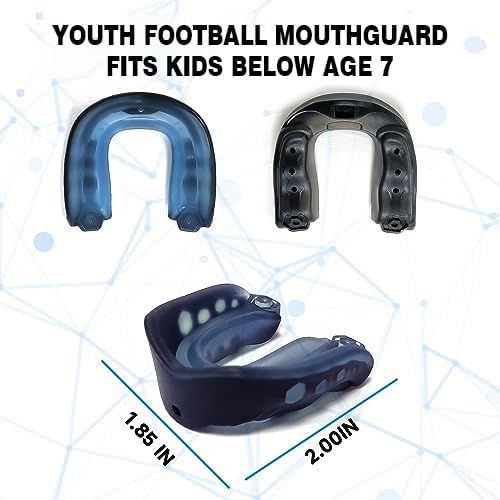 Skiennix Sports Mouth Guard - 2 Pack for Kids | Includes Strap & Box for Football, Basketball, MMA